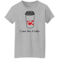 Grafička Amerika Valentinovo volim te latte smiješnu žensku grafičku majicu
