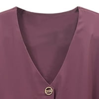Ženske ljetne majice, Šifonska bluza s izrezom u obliku slova A, jednobojne košulje, košulje dugih rukava, radna odjeća, tunike,