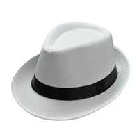 Šešir-Panama _ muški i ženski retro jazz šešir _ Britanski šešir za sunce cestovni šešir za sunce šešir za sunce bijeli