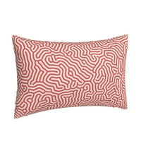 Pravokutna Plišana navlaka za jastuk, uzorak labirint crvenih linija, jastučnice za sofu u spavaćoj sobi koje se ne kotrljaju s skrivenim