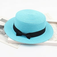 Bejzbolske kape u boji, Jednobojni šešir za sunčanje na Plaži, slamnati ljetni šešir, ženska bejzbolska kapa s vizirom, nebeskoplave