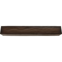Ekena Millwork 8 W 10 H 18'l 3-strana Riverwood Endurathane Fau Wood Strop greda, Premium Mahagoni