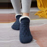 Nove pletene i baršunaste kućne papuče za ublažavanje utrnulosti, bolova i oteklina, baršunaste kućne papuče u tamnoplavoj boji