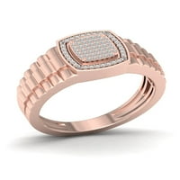 1 4CT TDW Diamond 10K ružičastog muškog prstena