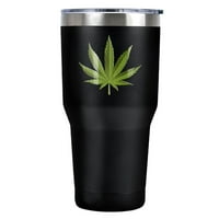 Lonac za kavu od kanabisa s dizajnom lista marihuane, čaša od nehrđajućeg čelika, putna šalica za kavu od 1 oz, vakuumski izolirana