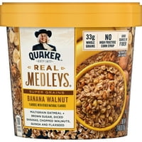 Quaker, Real Medleys SuperGrains Oatmeal, Banana & Walnut, 2. Oz