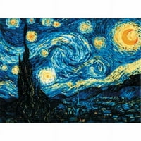 - Zvjezdana noć temeljena na van Goghovoj slici - križni šav 15,75 11,75 Cveigart 14 karata. Bijele boje aide