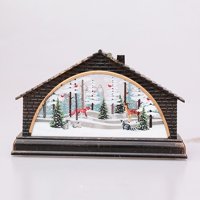 Božićni ukras _ lijep Djed Mraz snjegović sob uzorci snježna kuća noćno svjetlo ukras Kućni dekor
