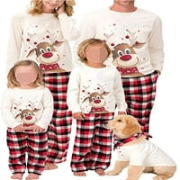 Božićna pidžama za cijelu obitelj, odgovarajuća pidžama, ružna Božićna pidžama, crvena bivola karirana pidžama, svečani pidžama Set