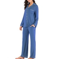 Rasprodaja A. M. Ženska Jednoredna pidžama jesen / zima pidžama hlače dugih rukava Komplet za kućnu odjeću