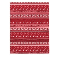 Božićna deka crvena pahuljica božićna deka od flanela mekana Plišana topla zimska posteljina za vikendicu zimska posteljina 50 inča