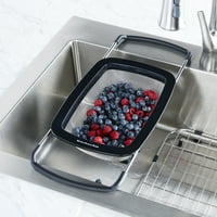 KitchenAid nehrđajući čelik proširiv preko sudopera s gumenim silikonskim crnim naglascima