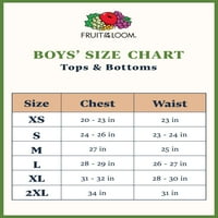 Majica od raglana od flisa s okruglim vratom za dječake u veličinama od inča do 2 inča