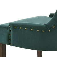 Bočna stolica u zelenoj boji i espresso boji