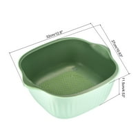Jedinstvene ponude za cjedilo Colander Postavlja plastične cjedilo dvostruko odvod košara zelena