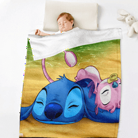 Navlaka za šivanje s jastučnicama za kauč, ugodna i mekana Plišana deka, crtani pokrivač za odrasle i tinejdžere