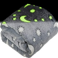 Dječja deka sjaj u mraku - zabavna, ugodna deka od flisa izrađena od plišanog poliestera