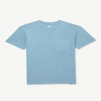 Džepna majica za dječake labave građe, obojena mineralnom bojom, veličine 4-18
