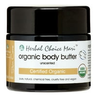 Biljni izbor Mari Organic Body Maslac Neceliran 100 ml staklene staklenke od 3,4oz