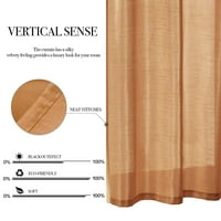 Subrte fau svilena polu-sherska prozorska elegancijama za zavjese za drapiranje i čvrste grickalice za spavaću sobu