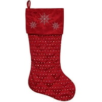 Velvet crvena božićna čarapa, 20