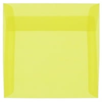 5.5x5. Poluprozirne omotnice, Žuta, 25 pakiranja, Osnovna žuta boja