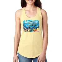 Odjeća za žensku majicu za plažu, morski konj, morska kornjača, Riba Klaun, Akvarij