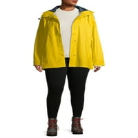 Velika hladna žena plus vidžena kišna jakna