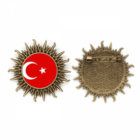 Turska nacionalna zastava, azijska zemlja, metalni broš mn