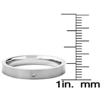 Obalni nakit Titanium 0. CTW Dijamantni četkani ravni prsten