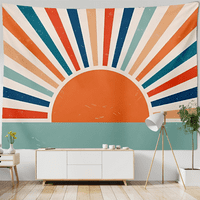 Vintage sunčana tapiserija u boemskom stilu retro zidna tapiserija iz 70-ih Iridescentni Izlazak sunca Zalazak sunca minimalistički