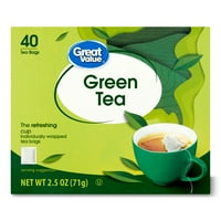Izvrsna vrijednost vrećica zelenog čaja, 2. oz, brojanje