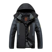 Ženski vanjski Sprint kaput zadebljani kaput otporan na vjetar s kapuljačom za biciklizam topla pamučna jakna crni džepni Sprint