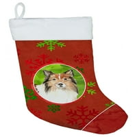 Božićne pahuljice Sheltie božićne čarape