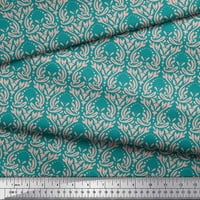 Zelena pamučna tkanina od batista u Damasku za šivanje širine dvorišta