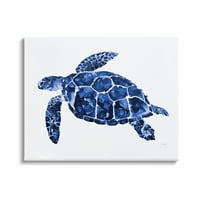 Plava pjegava morska kornjača ilustracija morskih životinja Galerija slika na omotanom platnu zidna umjetnost, dizajn Patti Mann