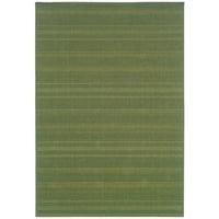 Tepih za unutarnju i vanjsku upotrebu 781 inčni Vintage zeleni prugasti tepih 5' 3 7' 6 pravokutnik