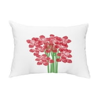 Jednostavno Daisy, 14 20 Flopalida crvena cvjetna cvjetna ukrasni jastuk na otvorenom