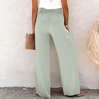 Ženske hlače na rasprodaji Plus size ženske Ležerne obične hlače udobne rastezljive hlače visokog struka široke Ležerne široke hlače