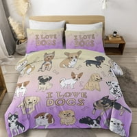 Set posteljine za pse Kompleti posteljine za akvarel za štenad za djecu djevojčice dječaci mops retriver Corgi pas Setovi pokrivača