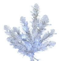 Umjetno božićno drvce od 4,5 ' 33 svjetlucave bijele smreke, čisto bijela niskonaponska širokokutna LED svjetla