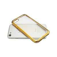 Kućište telefona otpornih na udarce iPhone soft TPU Slim Clear futrole s dijamantskim okvirima u zlatu