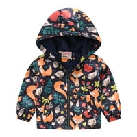 Jesenski kaput za malu djecu s uzorkom otpornim na vjetar, dječja jakna s patentnim zatvaračem za dječake, dječački kaput i jakne