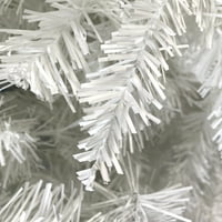 Skyland božićno drvce, bijela zglobna smreka puna stabla s LED svjetlima i PVC podružnica za dom, zabava
