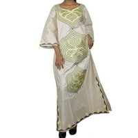 Afričke haljine za žene Plus size, Elegantna vezena etnička haljina sa šalom