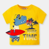 ; / Majice za malu djecu za dječake i djevojčice, ljetne majice kratkih rukava s okruglim vratom s uzorkom dinosaura, Majice, Majice,