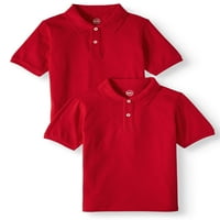 Wonder Nation Boys School Uniforma kratkih rukava Pique Polo majice, snop vrijednosti, veličine 4- & Husky