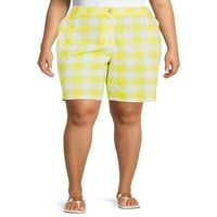 Heart n 'Crush Women's Plus veličine Gingham Skimmer Shorts
