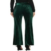 Jedinstvene ponude ženske baršunaste kravate Rastene hlače široke noge s džepom