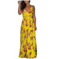 Ženske ljetne haljine s kratkim rukavima s cvjetnim printom, otvorena leđa, večernja, plaža, duga, Maksi, Boho, sunce, ležerna haljina
